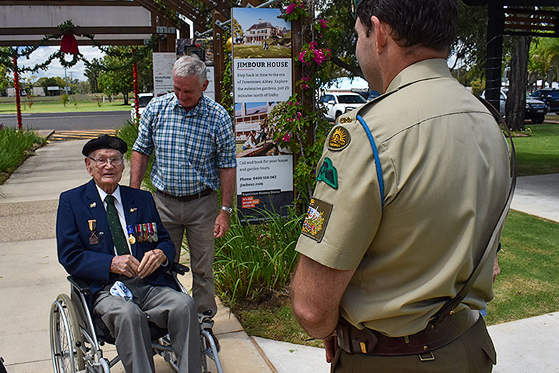 veteran with army officer